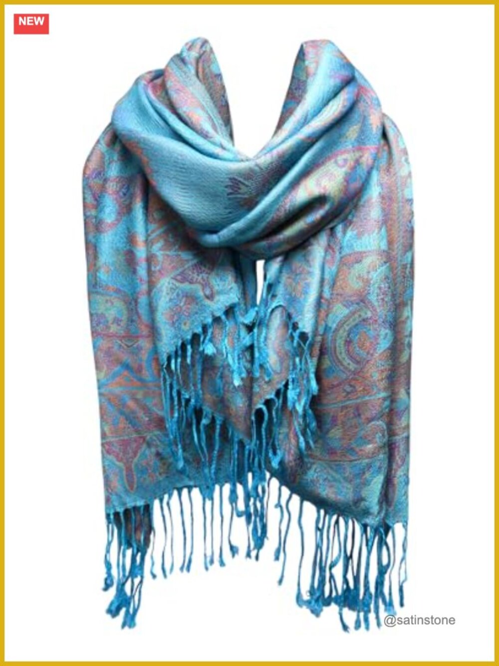 Reversible Paisley Shawl Wrap Soft Exotic Scarf for Evening Dress Festival